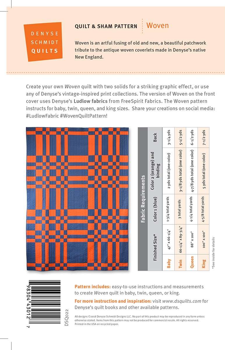 Denyse Schmidt's Enchanting Woven Quilt Pattern