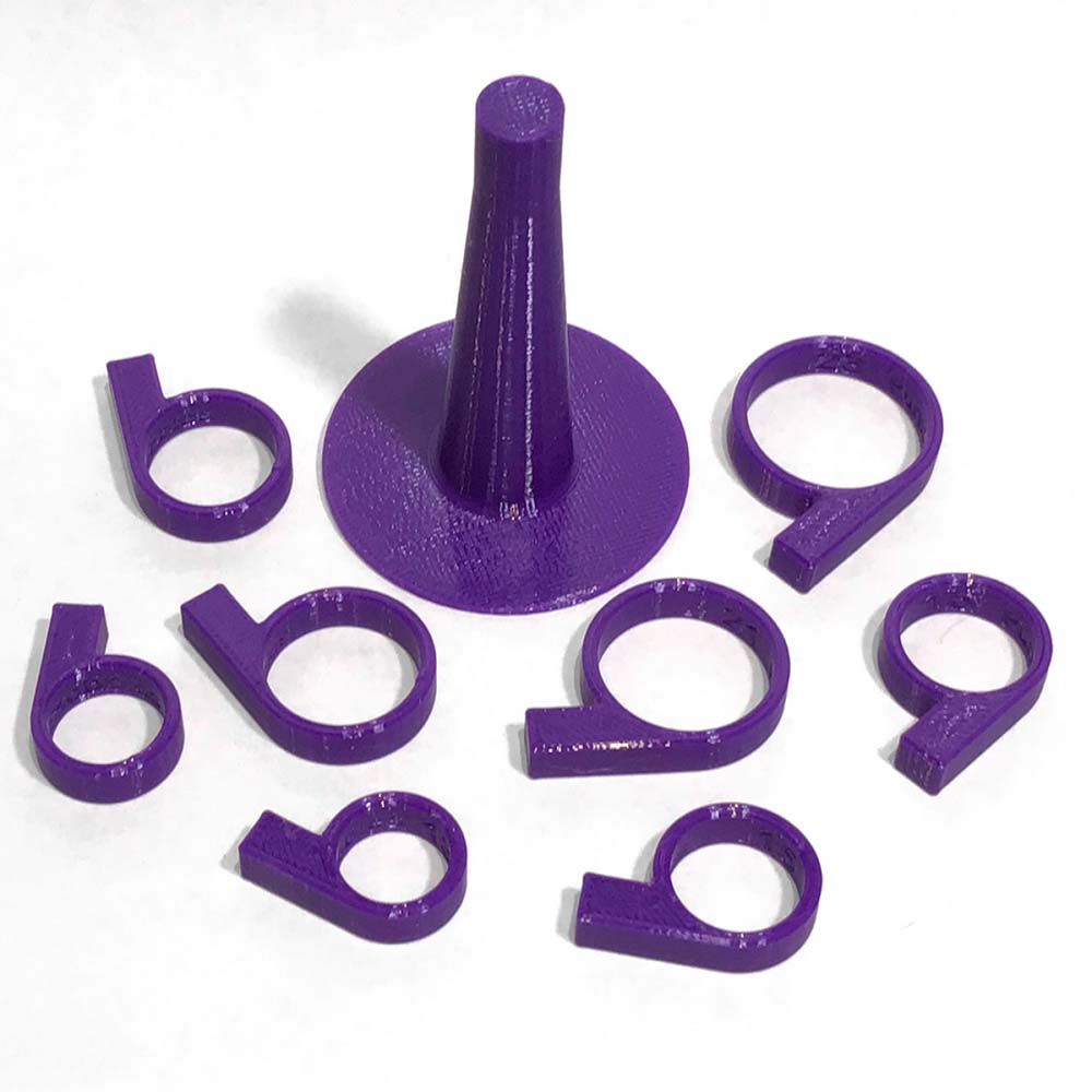 Vibrant Purple 1/4in Guide Ring Set