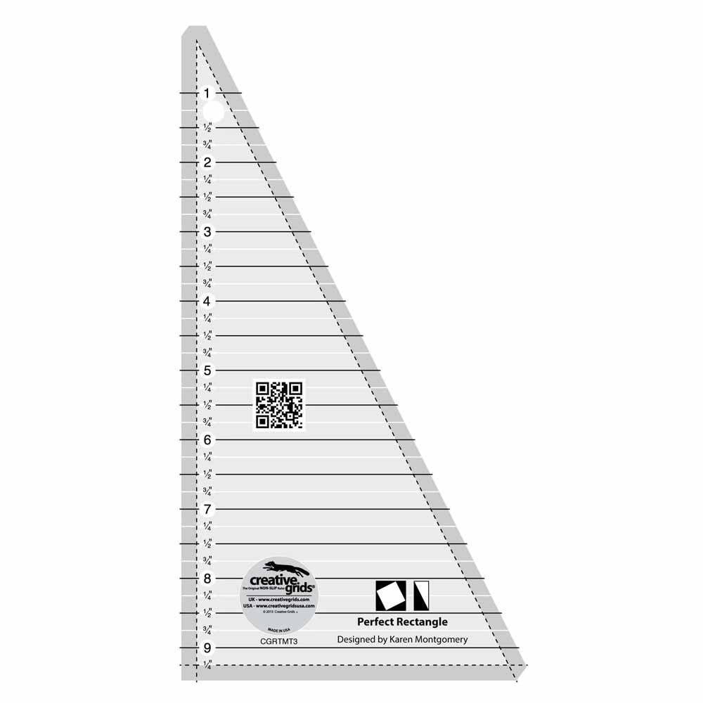 Creative Grids Ideal Rectangle Quilt Ruler - 9.5 Inches