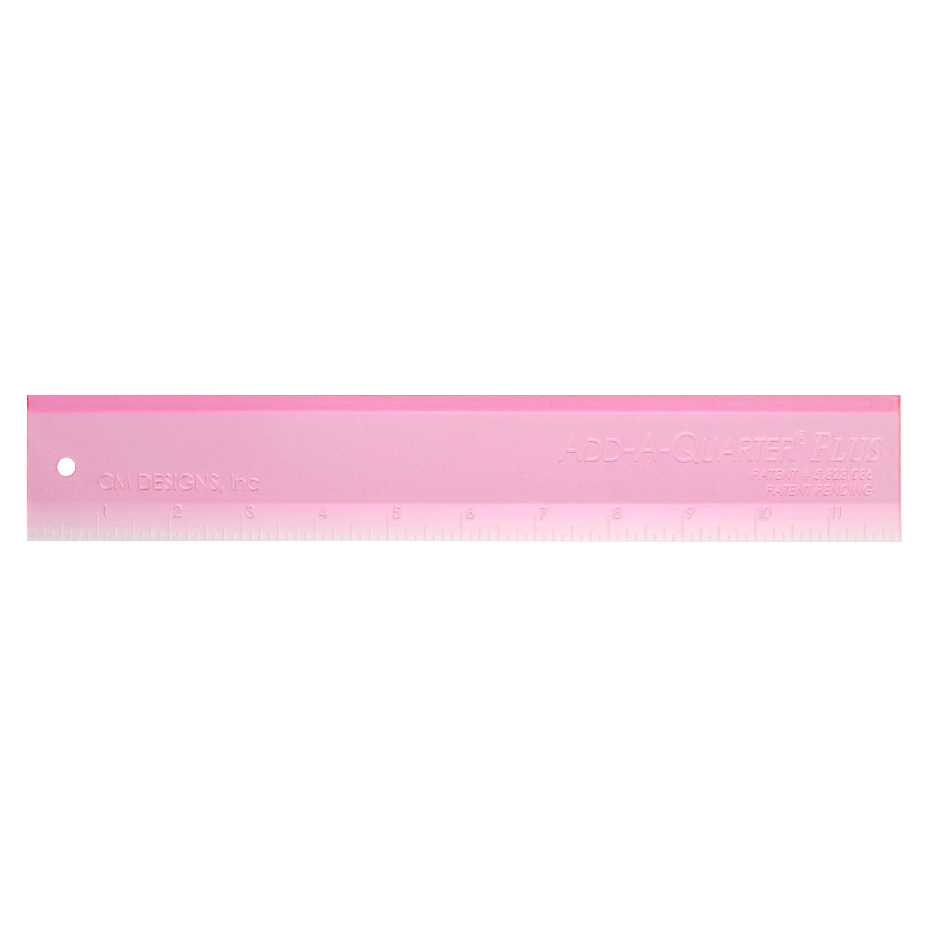 Charming Pink Add A-Quarter 12-Inch Ruler