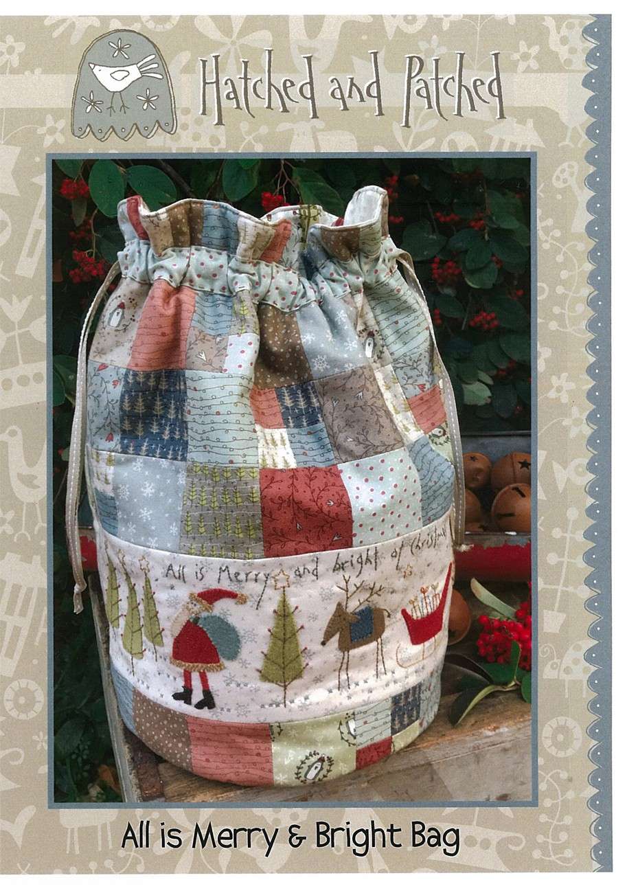 Festive 'All Is Merry And Bright' Market Bag Pattern