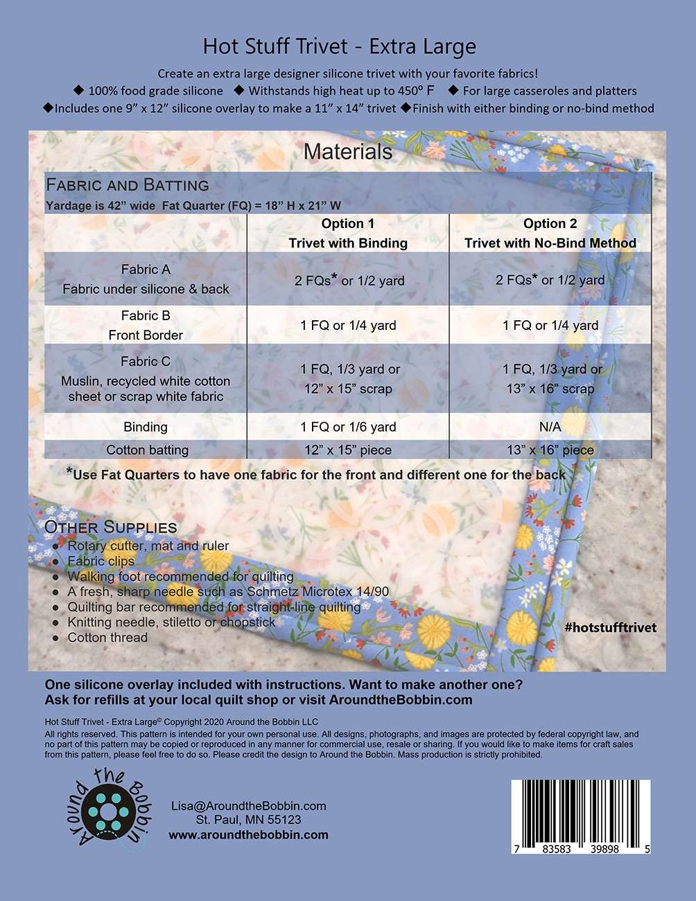 XL Hot Stuff Trivet Pattern: A Designer's Delight!