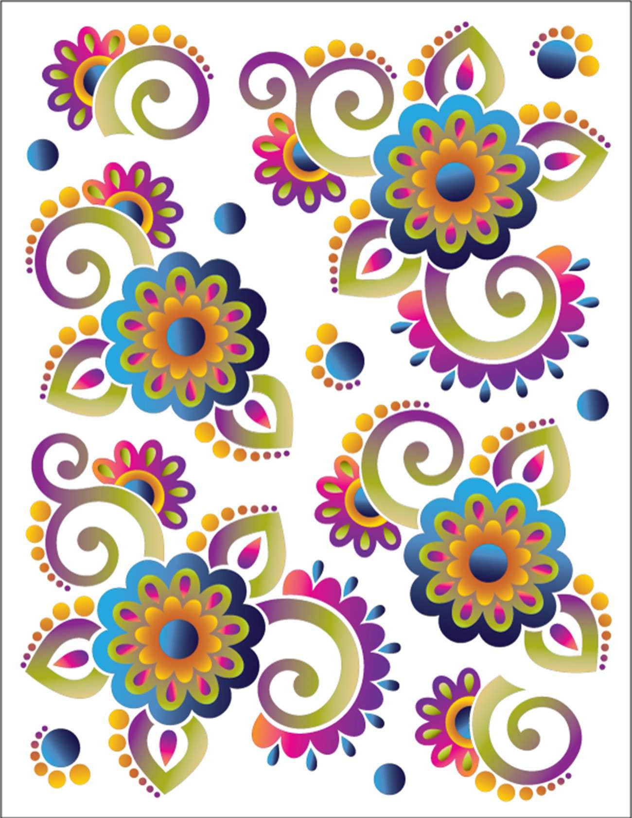 Tattoo Elementz Indigo Printed Clear Decals - Add a Stunning Touch!