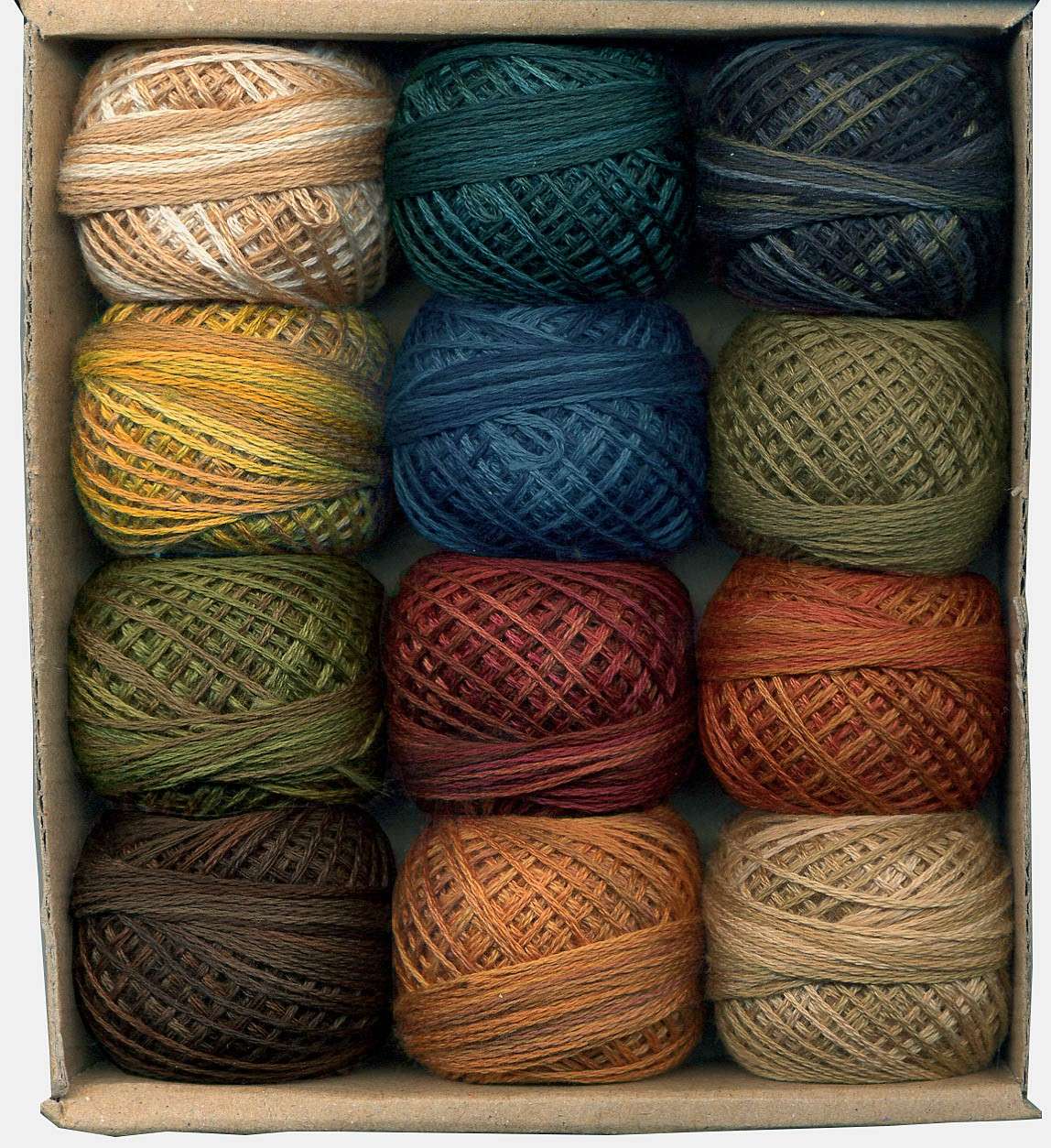 Valdani 3-Strand Ball Floss 30yd Folk Art Fusion Sampler: 12 Stunning Colors!