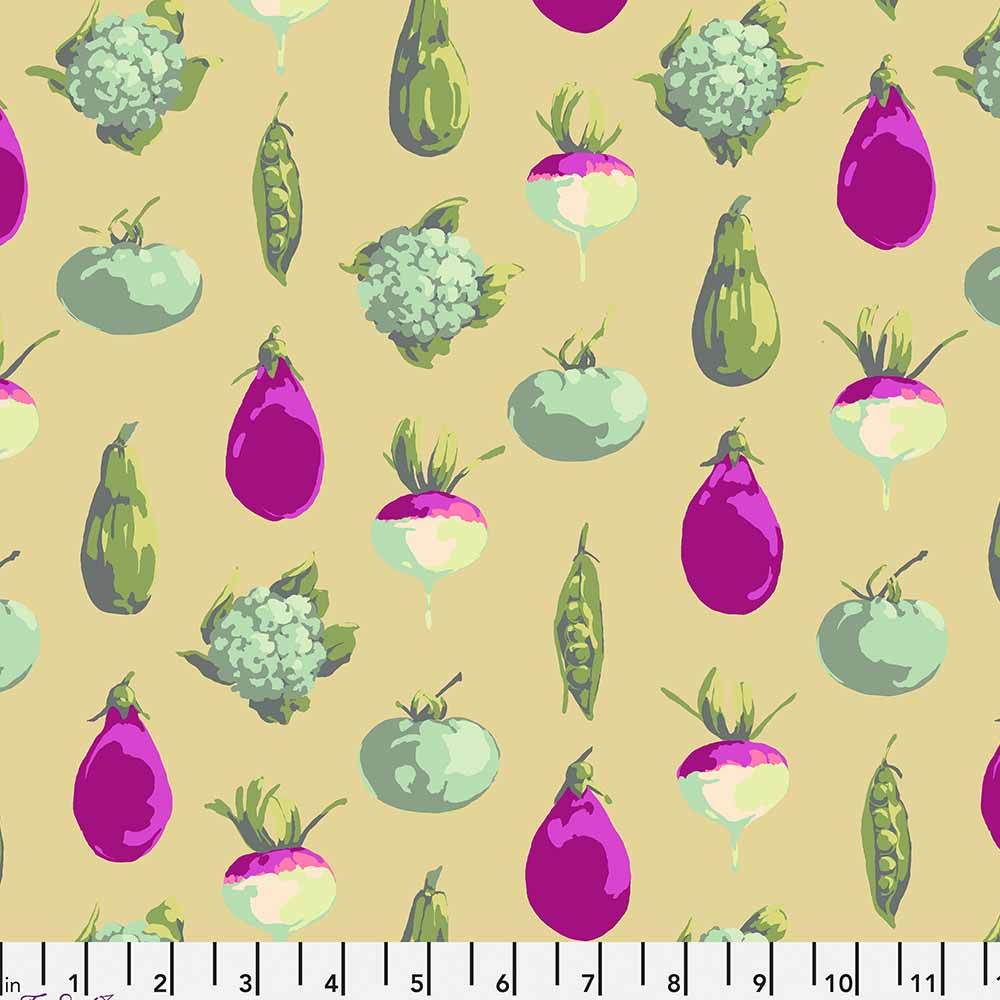 FreeSpirit Garden Martha Negley Veggie Dot Gold Yardage - Bring Nature's Charm to Your Sewing!