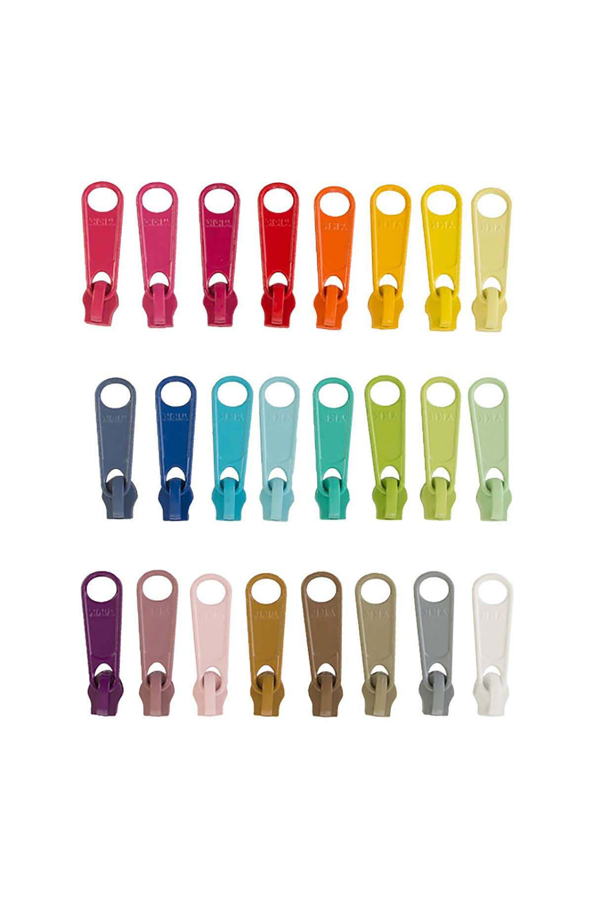 Spring Zipper Pull Set - 24 Pieces of #4.5 Pulls