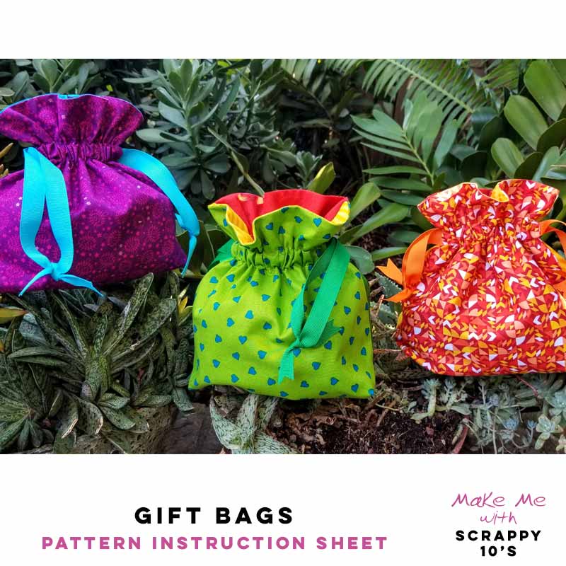 Scrappy 10's Pattern Gift Bags - Create Your Own!