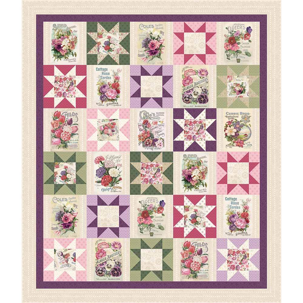 Kellie Beckwith's Cottage Lace Quilt Kit - A Floral Delight!