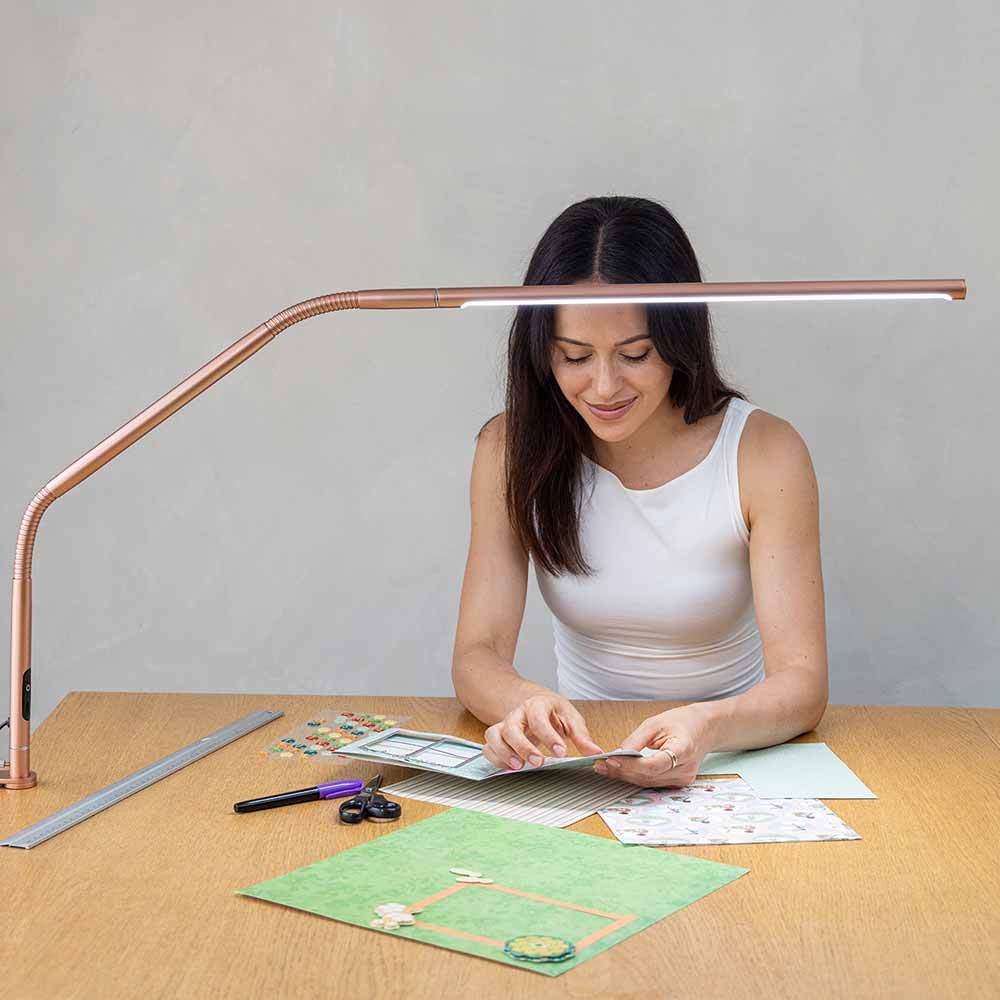 Stunning Rose Gold Slimline 4 Table Lamp
