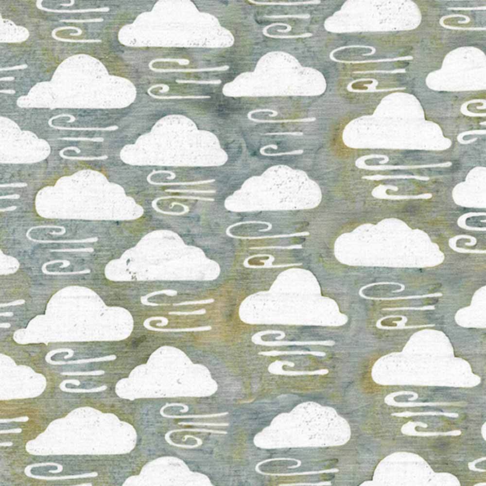 Island Batiks Clouds - Glacier Yardage: Dive into Spectacular Designs!