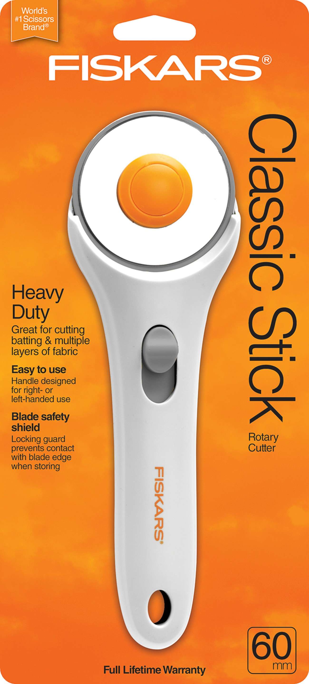 Stunning 60mm White and Orange Stick Rotary Cutter