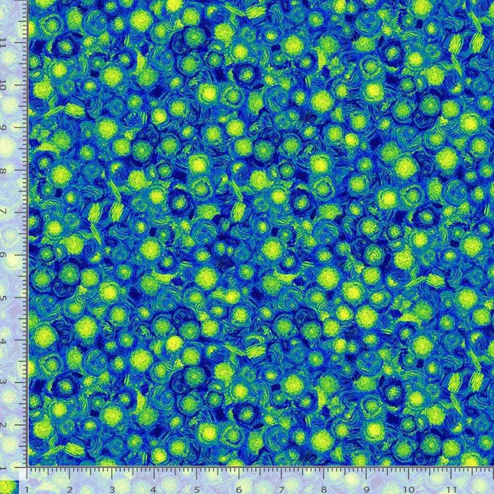 Timeless Treasures - Poppy Dreams by Chong-A Hwang - Mini Swirl Blue Yardage: A Dreamy Fabric Delight