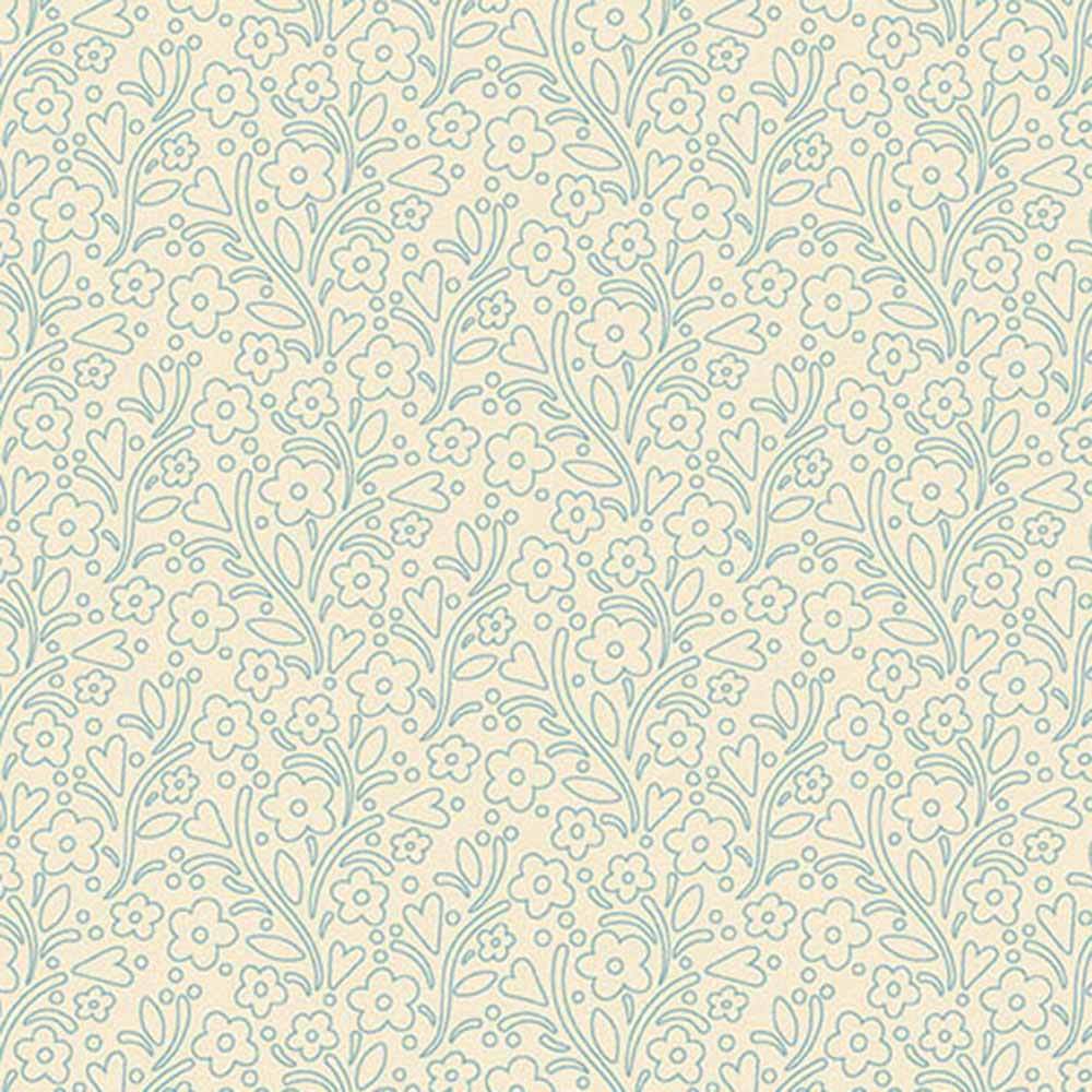 Andover Fabrics - Cozy House by Judy Jarvis - Dainty Flowers Chambray Fabric Yardage - Create Something Cozy Now!