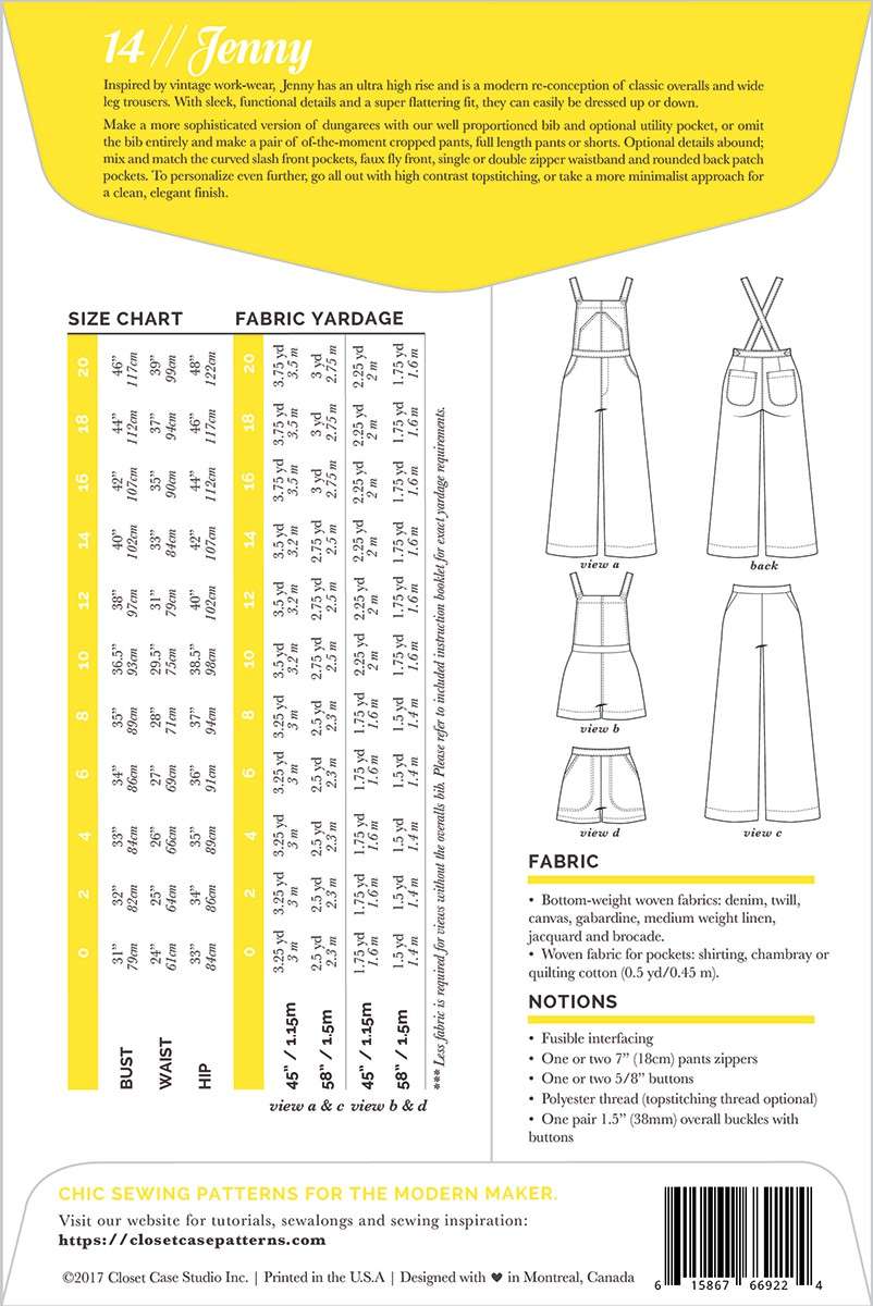 Jenny: Stylish Overalls and Trousers Pattern by Heather Lewenza
