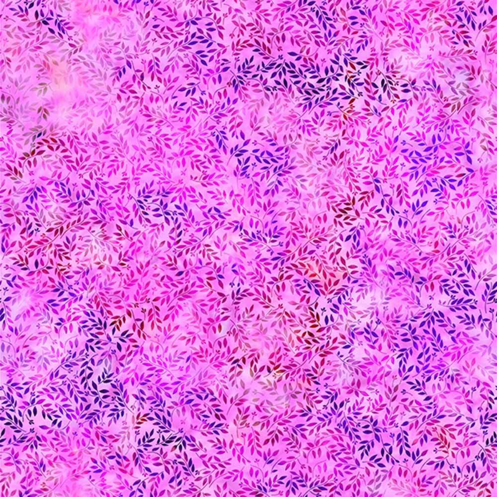 Hoffman Fabrics' Springtime Romance Digital Print: Lily Leaf Sprig Yardage - A Romantic Delight!