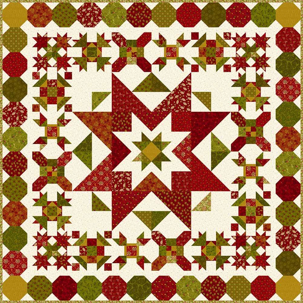 Kim Diehl's Home for the Holly Days - Bauble & Balsam Block of the Month Quilt Kit