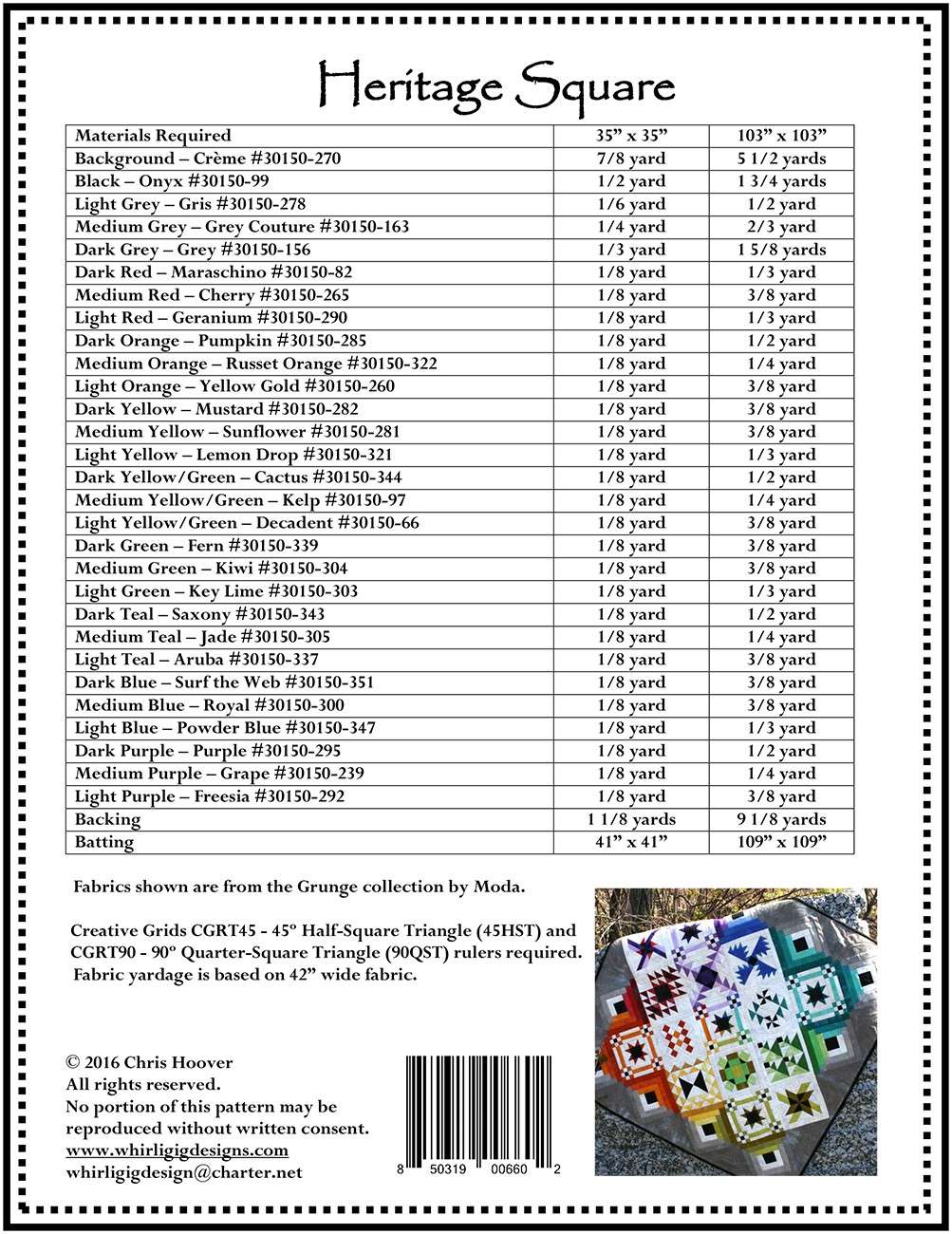 Chris Hoover's Heritage Square Quilt Pattern: A Timeless Creation!
