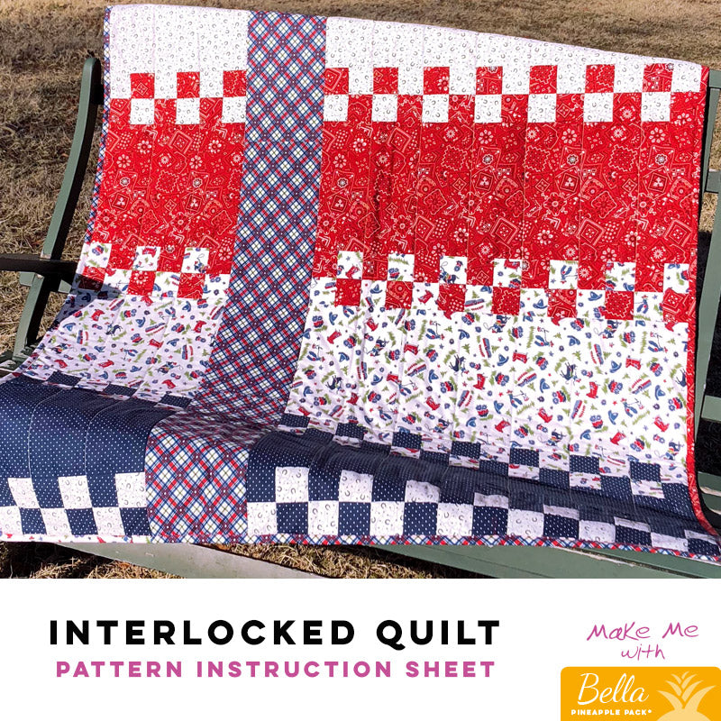 Bella Pineapple Pack Pattern Interlocked Quilt - A Must - Have!