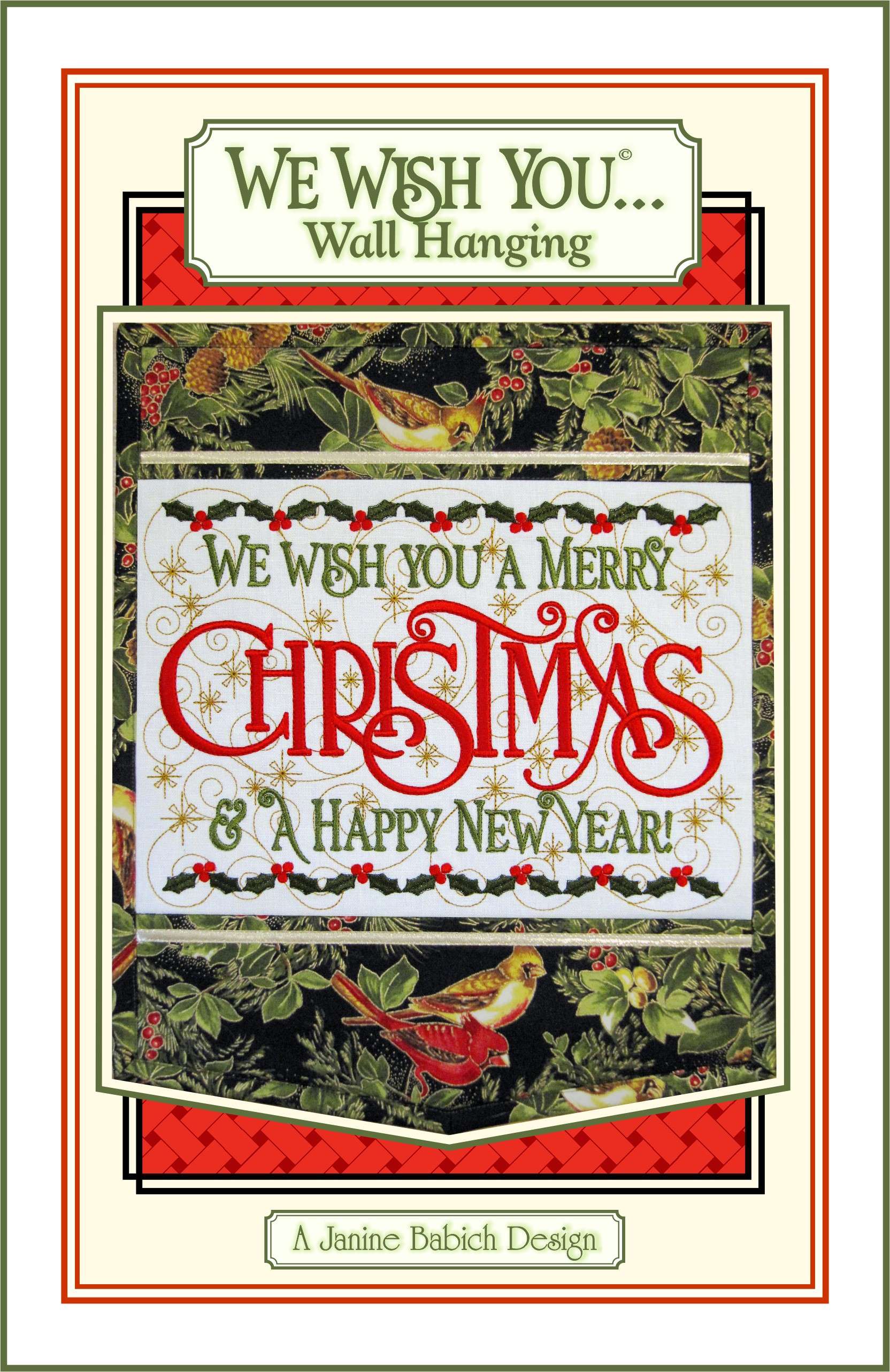 Festive 'We Wish You' Wall Hanging for Christmas and New Year