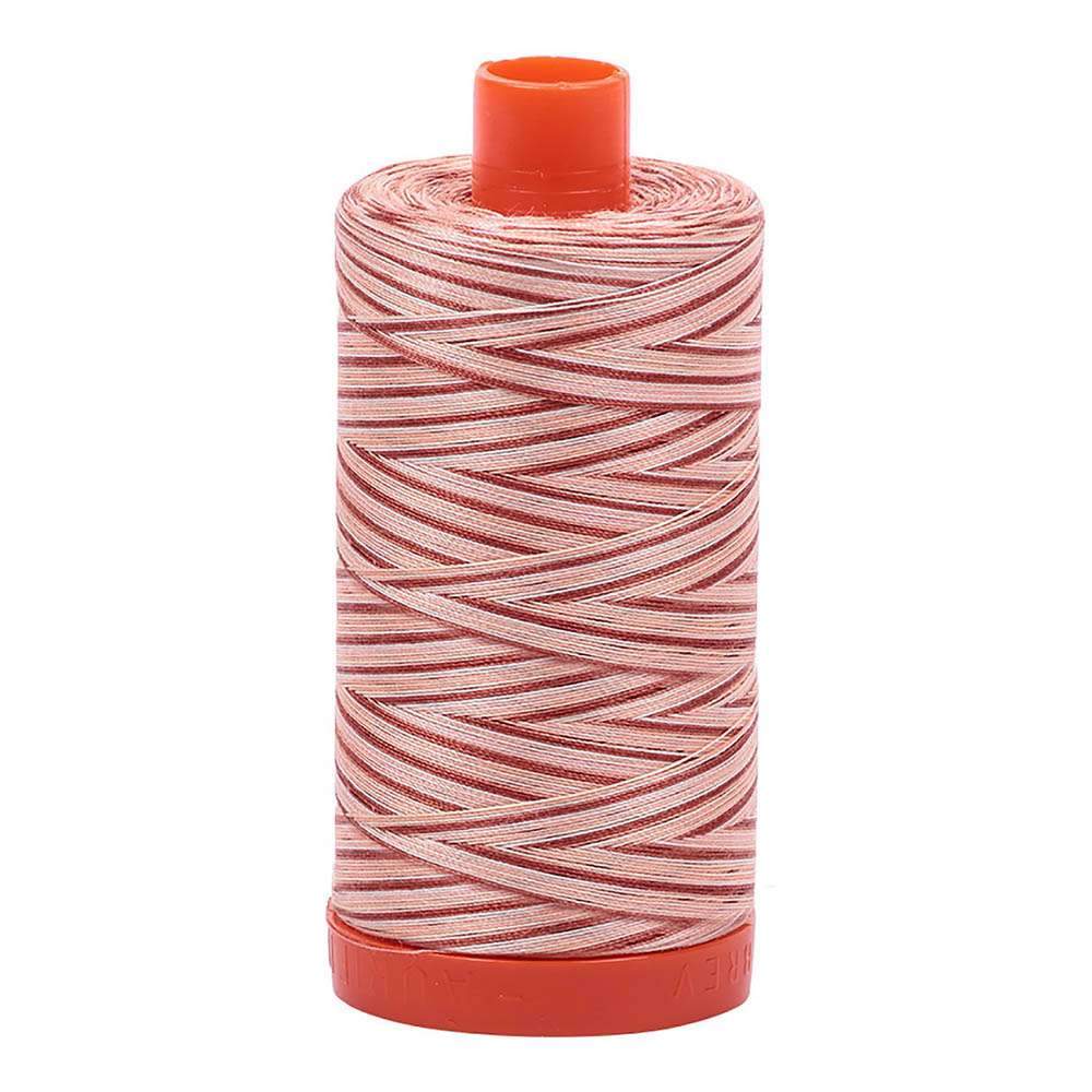 Irresistible Cinnamon Sugar 50wt Aurifil Variegated 100% Cotton Mako Thread - Large Spool with 1,422 Yards!