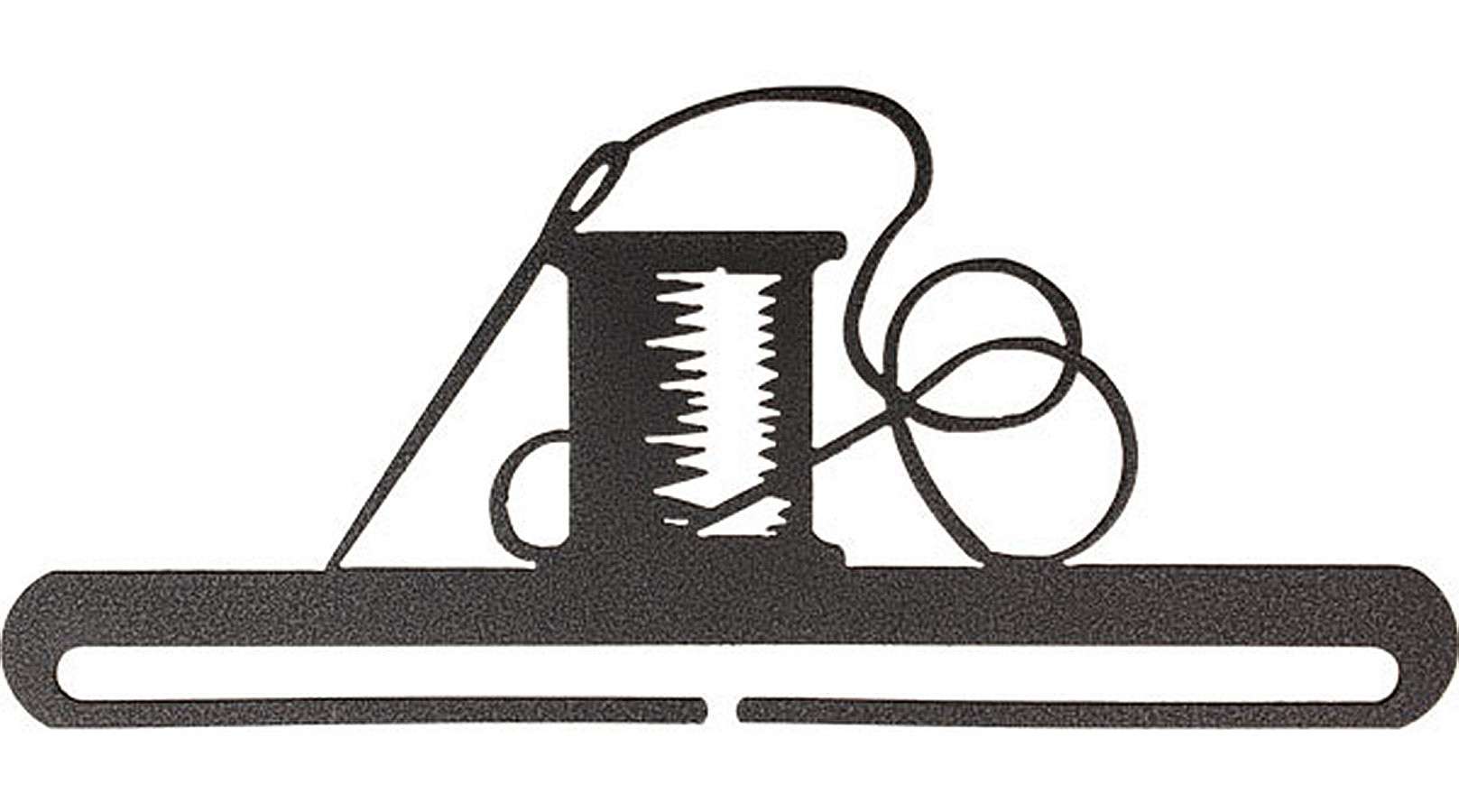 Stunning 12-inch Charcoal Needle & Thread Split Bottom Hanger