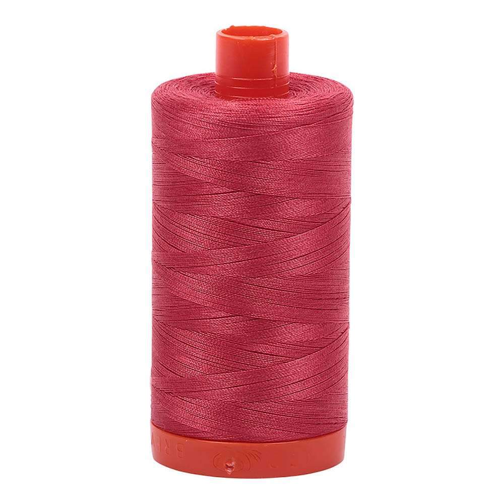 Gorgeous Red Peony 50wt Aurifil 100% Cotton Mako Thread - 1,422 Yards Large Spool