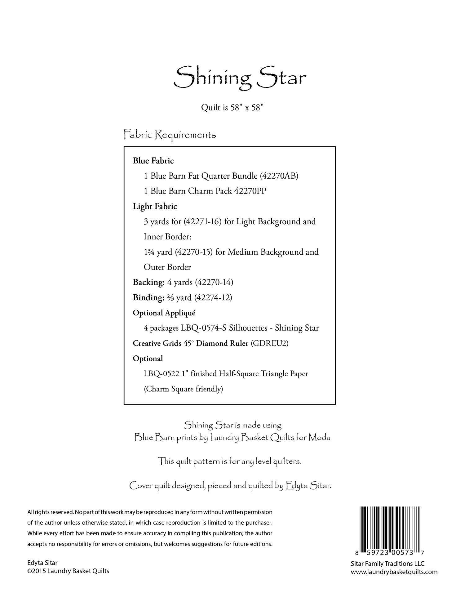 Gorgeous Shining Star Quilt Pattern by Edyta Sitar - Craft Your Dream Quilt!