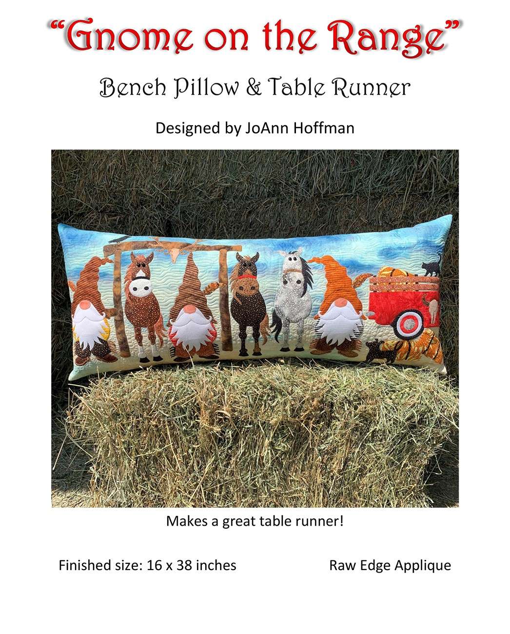 Get Wild with 'Gnome on the Range' Bench Pillow & Table Runner Pattern!