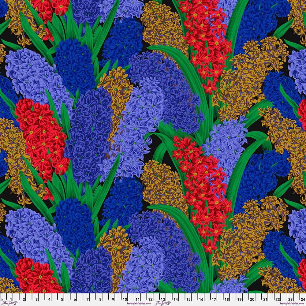 FreeSpirit's Hyacinthus Blue Fabric by Philip Jacobs for the Kaffe Fassett Collective - Yardage