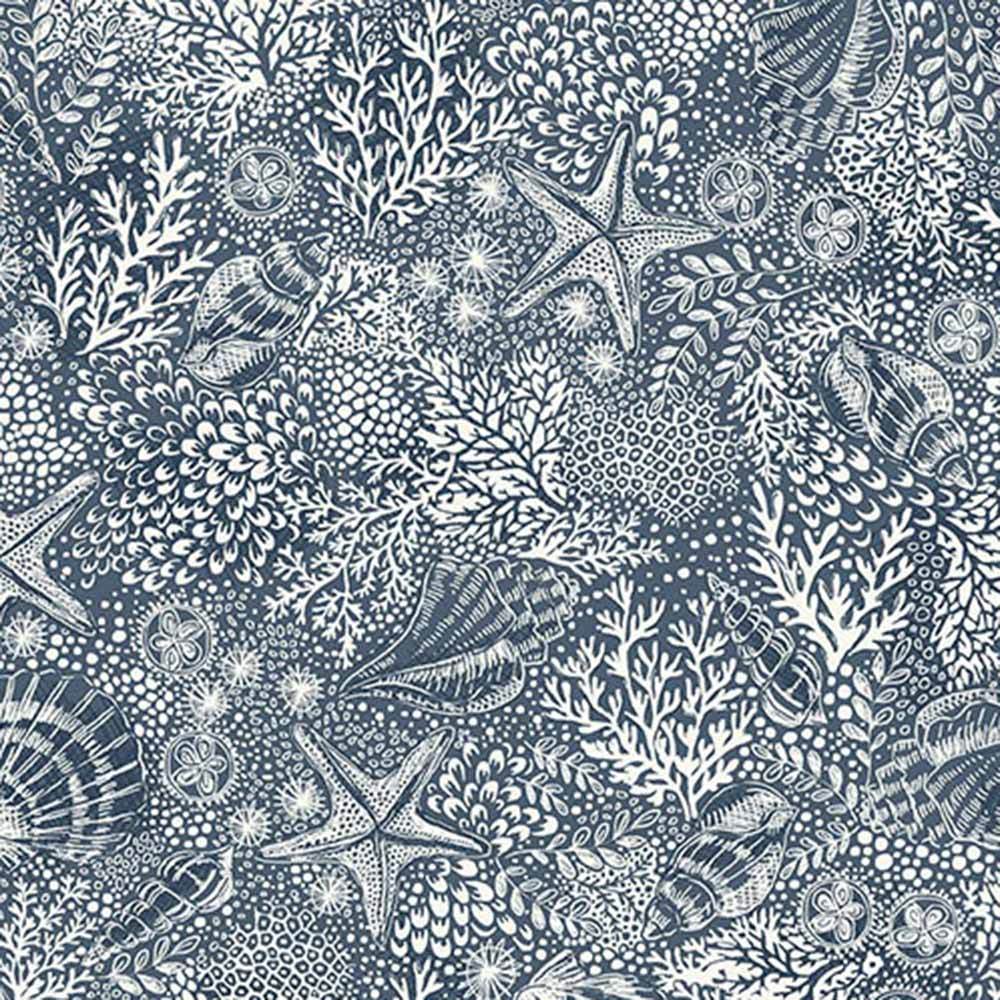 Andover Fabrics - High Tide by Makower - Reef - Dark Blue Yardage: Your Coastal Escape in Fabric!
