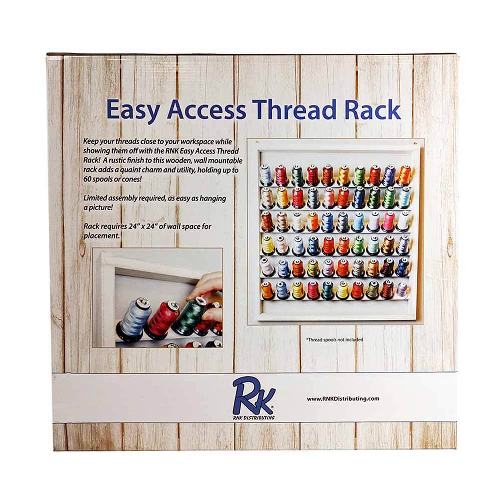 Charming Whitewashed Wooden Thread Rack