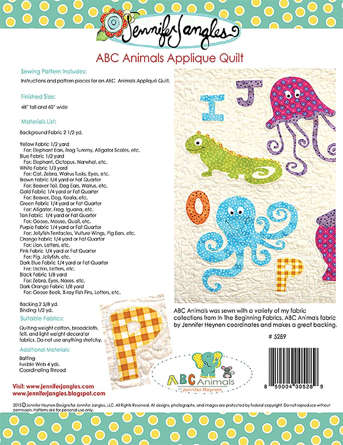 ABC Animals Applique Quilt Pattern - A Fun and Creative Quilting Delight