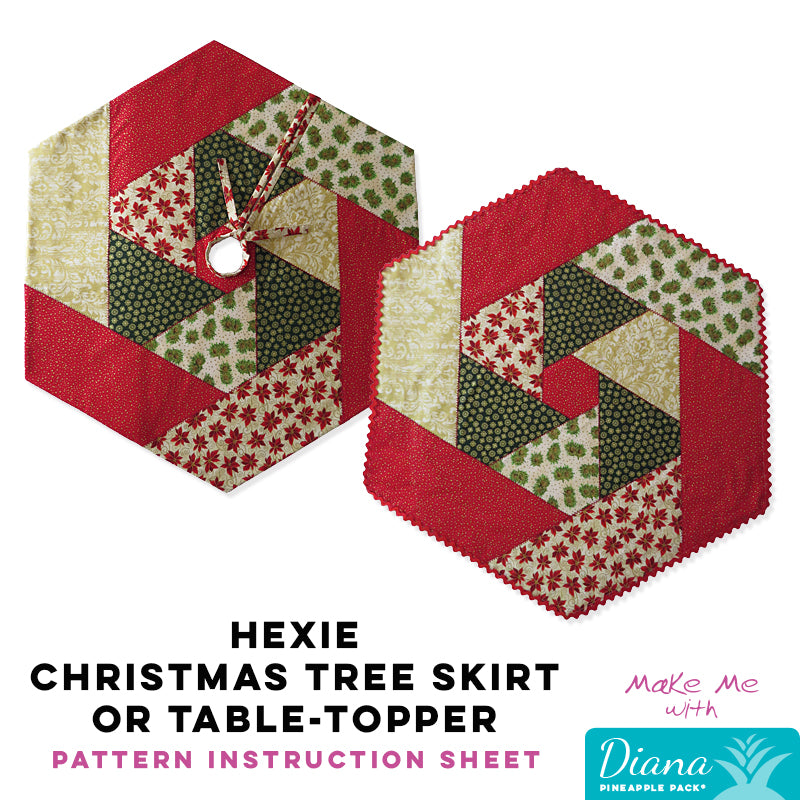 Diana Pineapple Pack Pattern: Festive Christmas Tree Skirt or Table Topper