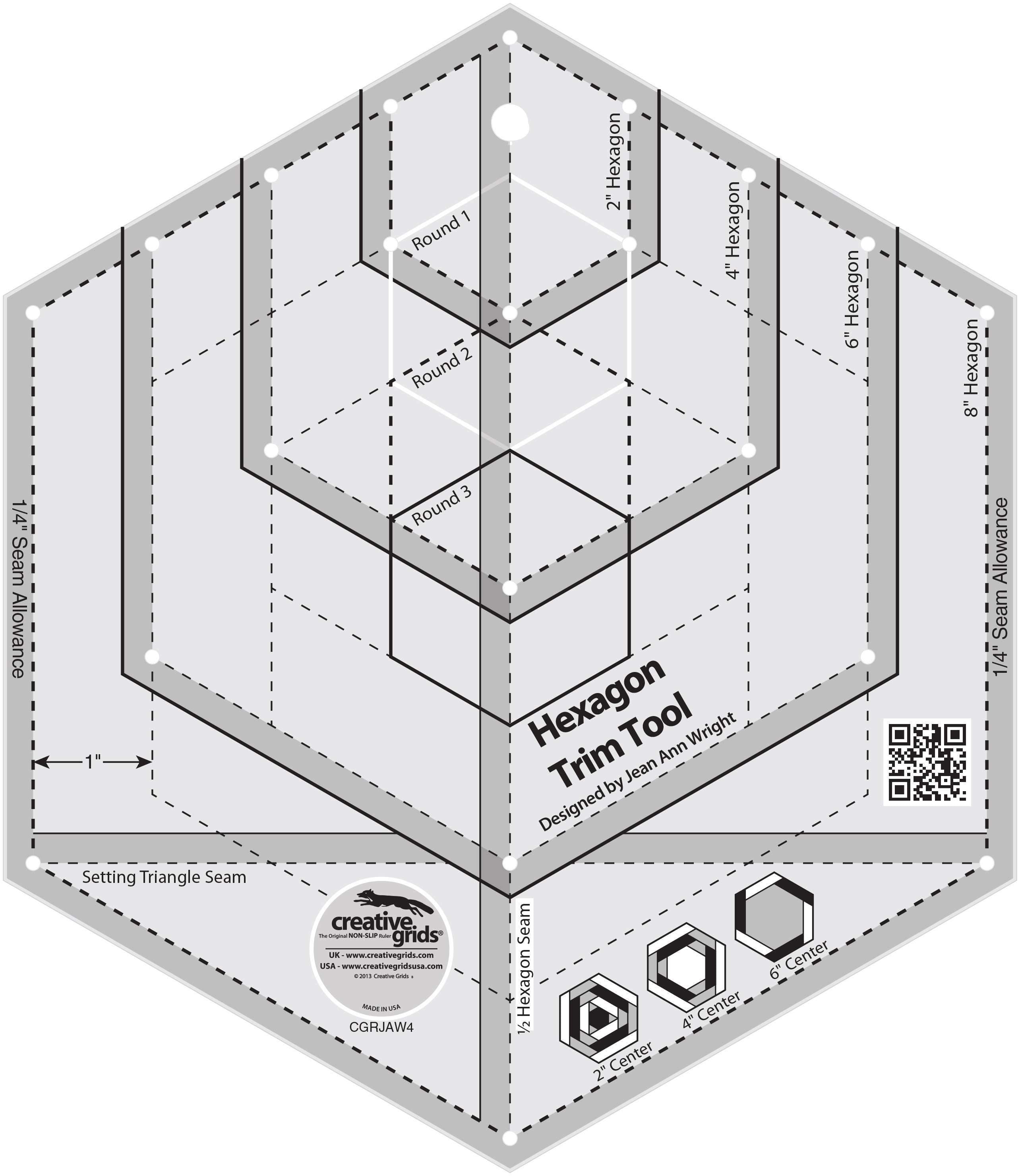 Incredible Creative Grids Hexagon Trim Tool - Your Ultimate Quilting Companion!