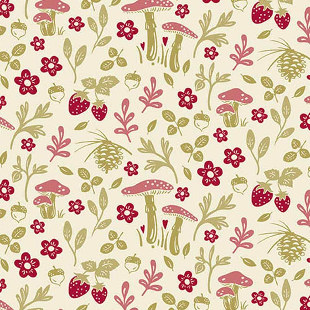 Andover Fabrics - A Woodsy Cottage by Judy Jarvi - Woodsy Path in Warm White - Yardage! Transform Your Space Now!