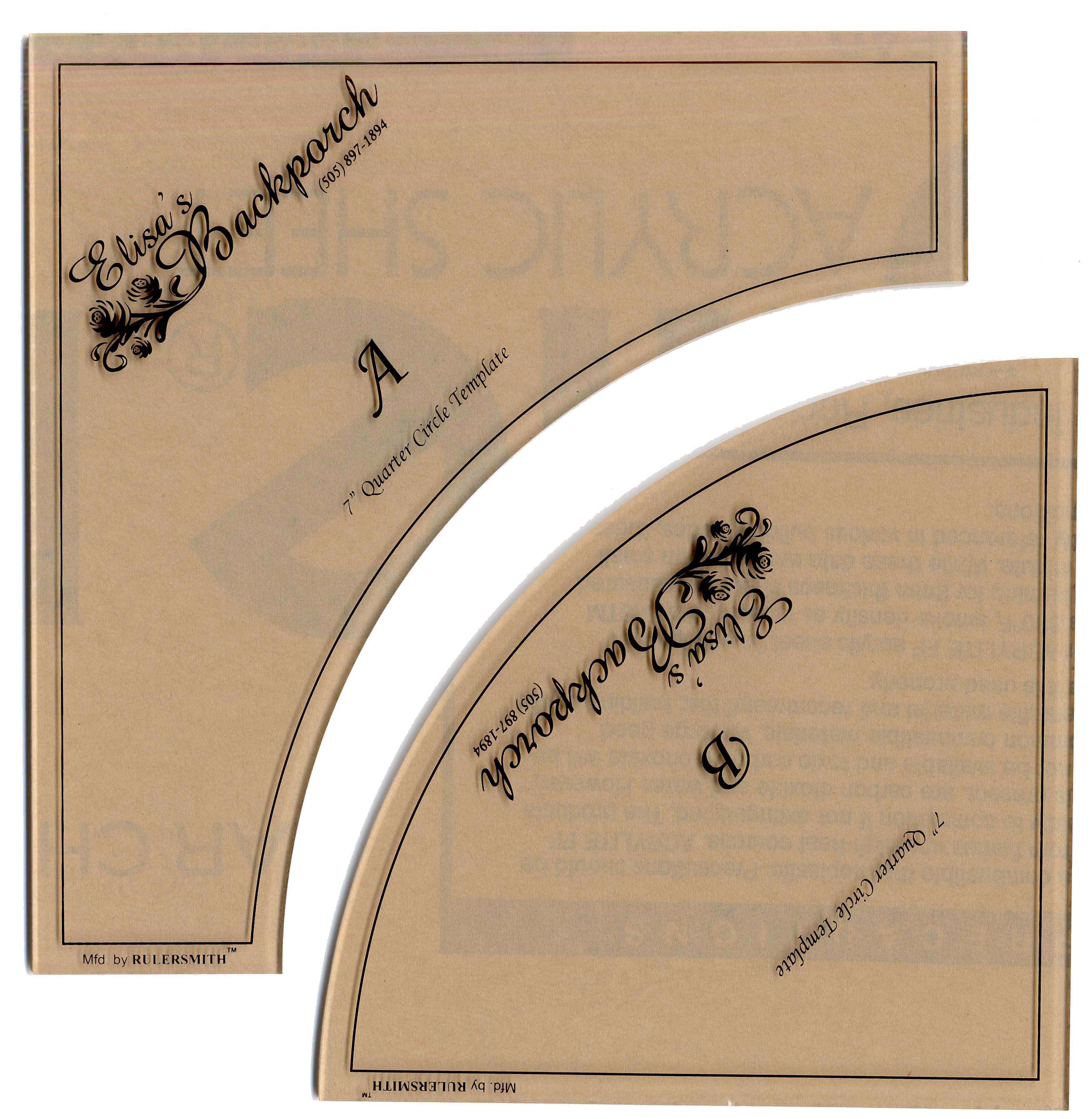 7-Inch Crazy Curves Acrylic Quilting Template