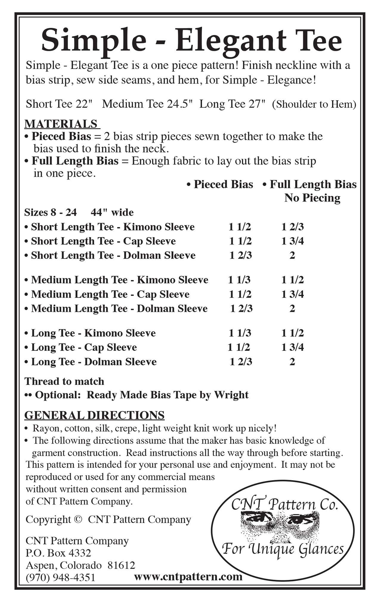 Exquisite Simple - Elegant Tee Pattern