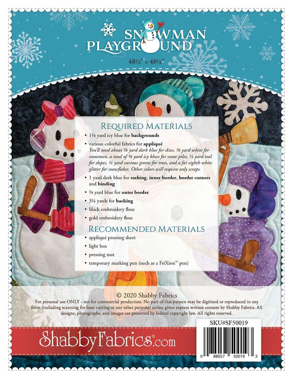 Enchanting Snowman Playground Pattern