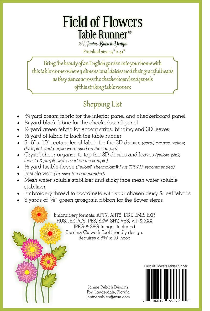 Enchanting Field of Flowers Table Runner