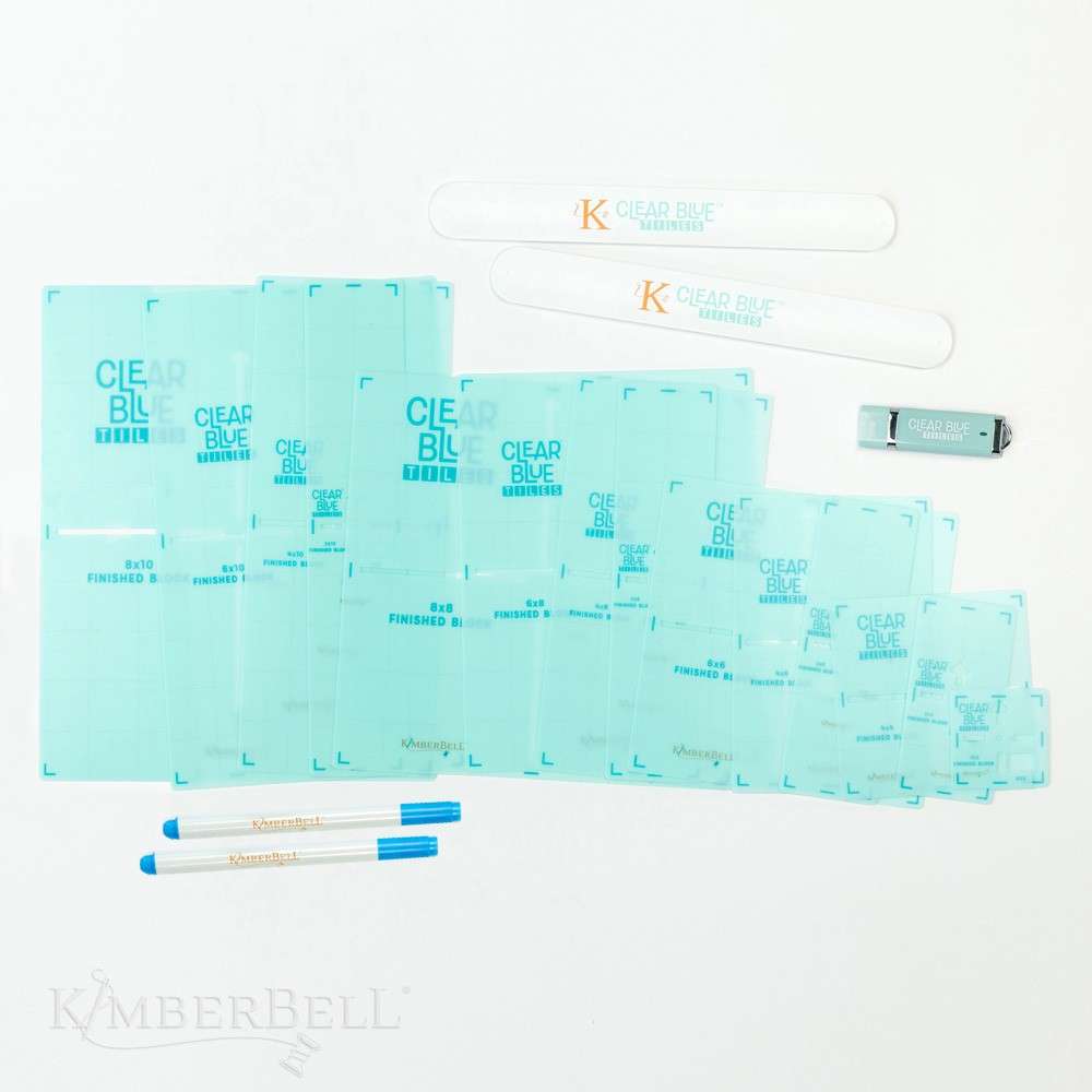 Kimberbell Clear Blue Tiles Essential Quilting Set