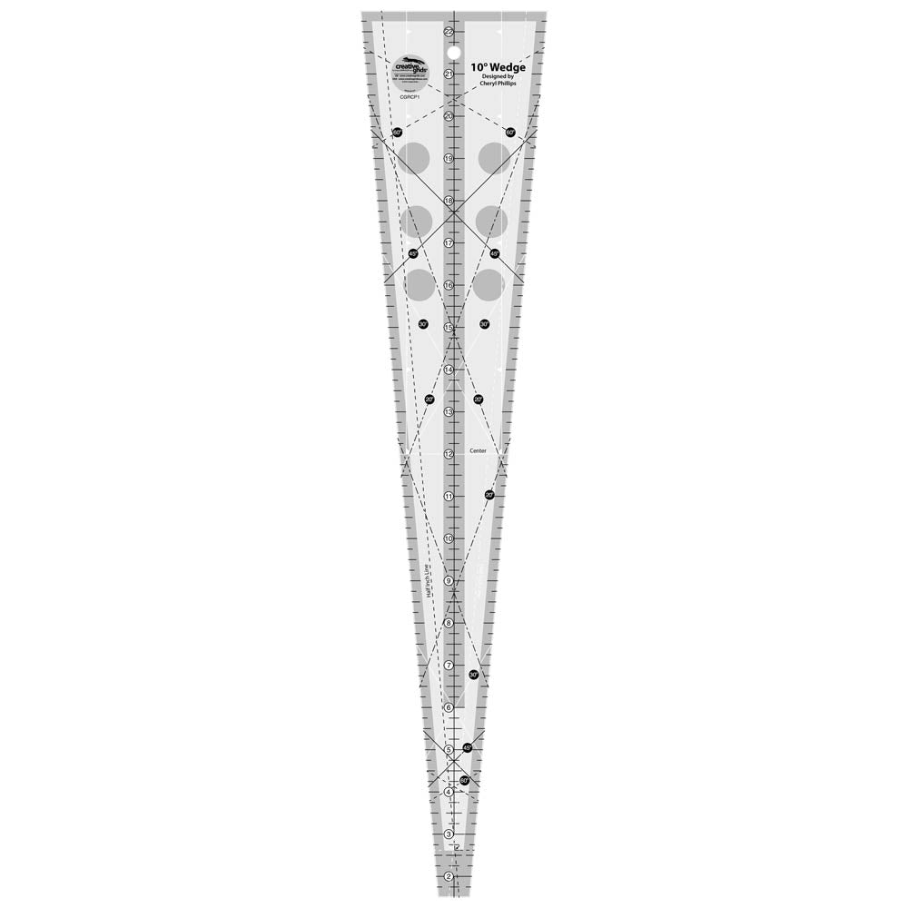 Creative Grids Stunning 10 Degree Wedge Ruler - Unleash Your Quilting Creativity!