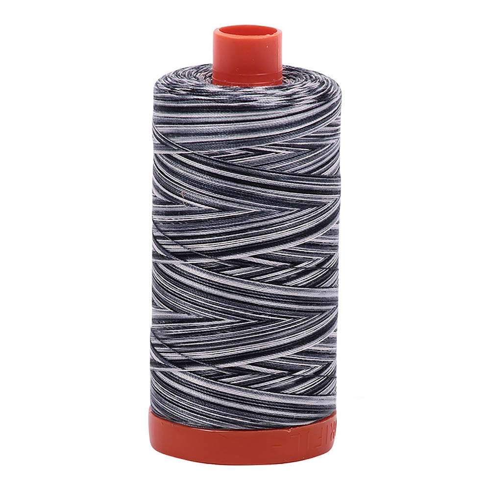 Gorgeous Graphite 50wt Aurifil Variegated 100% Cotton Mako Thread - Large Spool with 1,422 Yards!