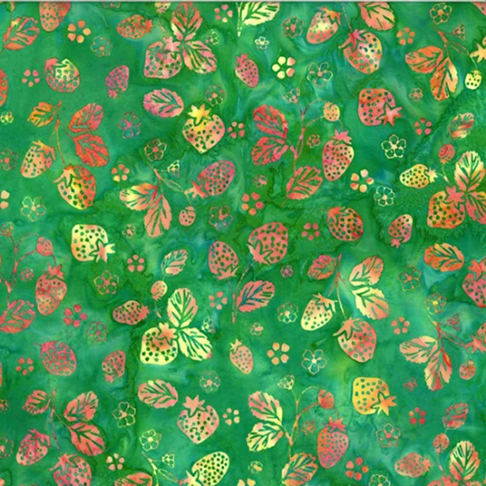 Hoffman Bali Batiks - Strawberries - Strawberry Daiquiri Yardage: A Quilter's Dream!