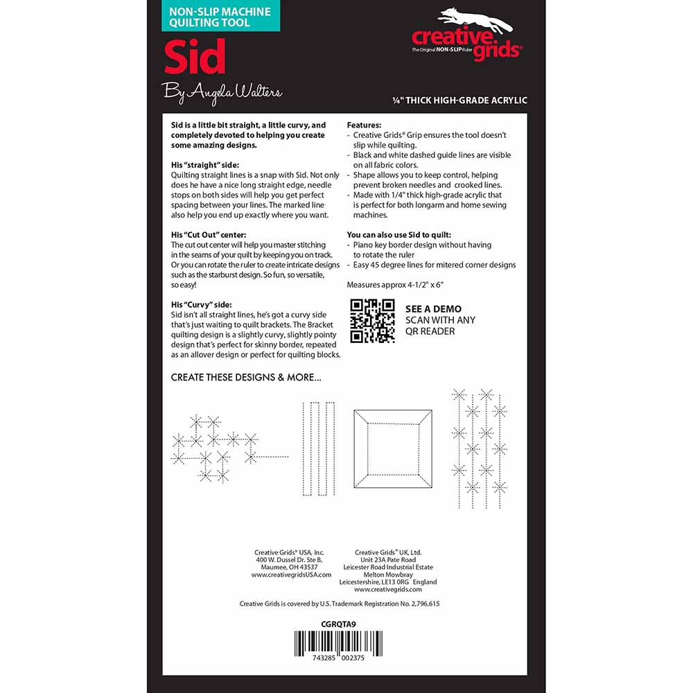 Creative Grids Sid by Angela Walters: Your Dream Machine Quilting Tool