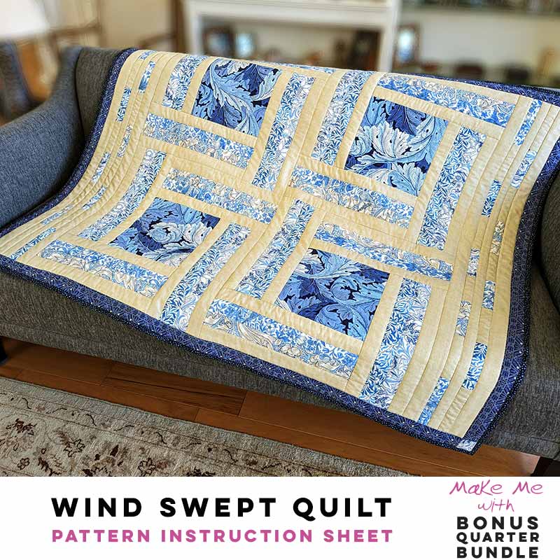 Stunning Wind Swept Quilt - Exclusive Bonus Quarter Bundle Pattern