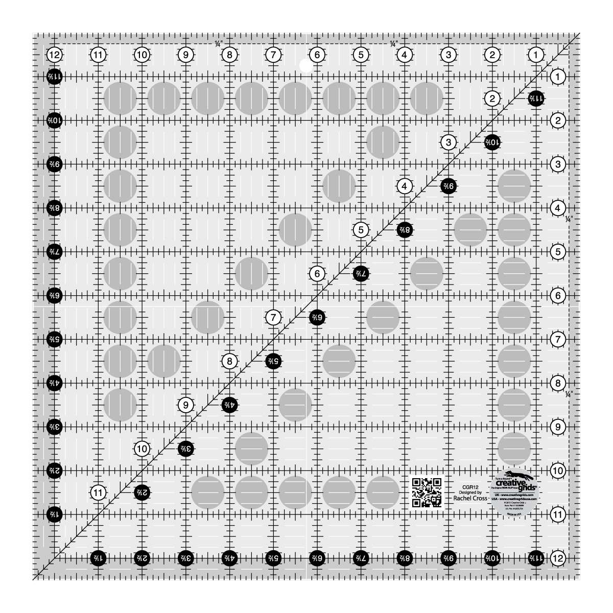 Incredible Creative Grids 12-1/2in Square Quilt Ruler