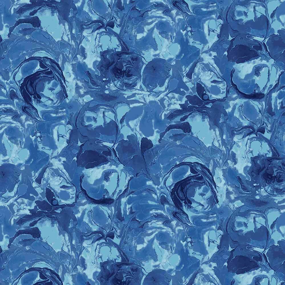 Henry Glass - Vortex 118-inch Digital Wide Back - Goldi L. Studio - Blue Lagoon Yardage: A Captivating Fabric!