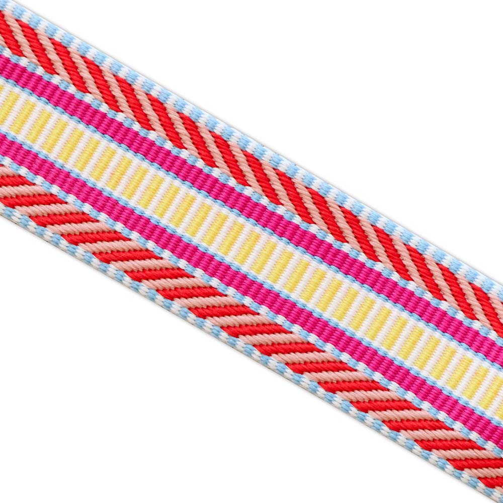 Gorgeous Railroad Track Neon Webbing - 1.5 Inches by 50 Yards
