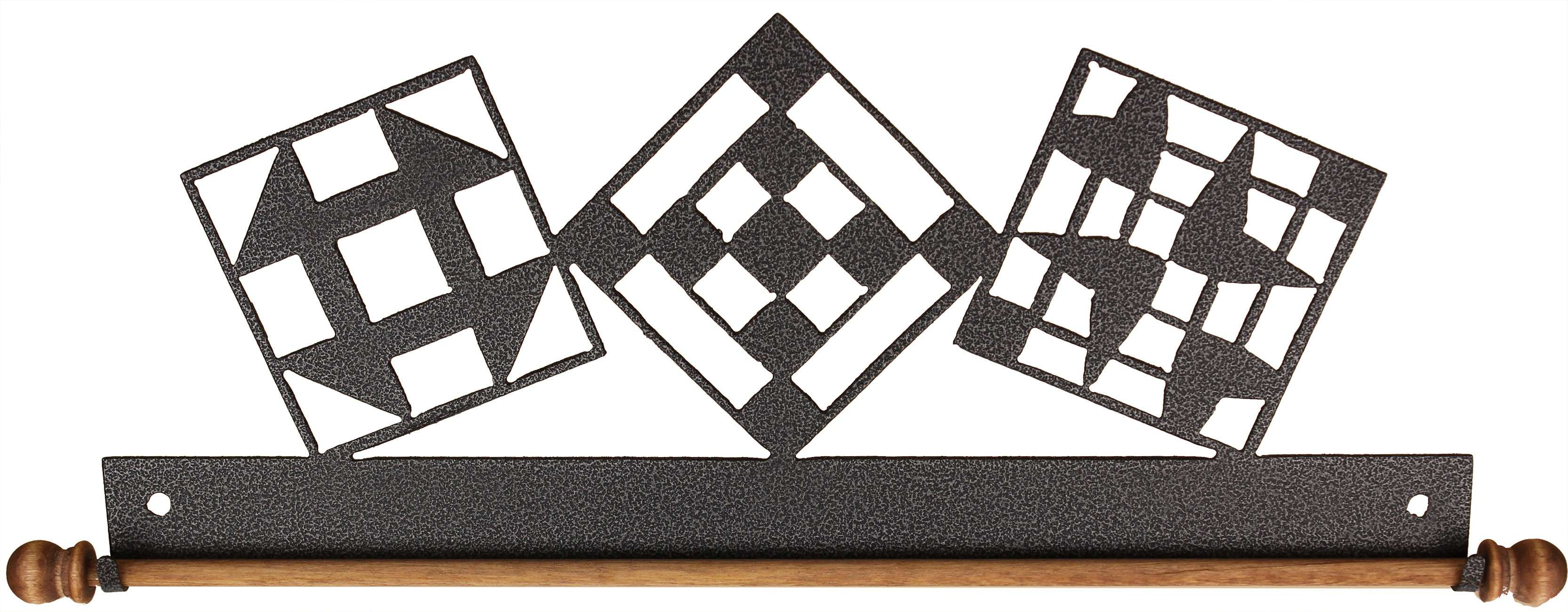 Stunning 12in Charcoal Quilt Block Fabric Holder - Grab Yours Now!