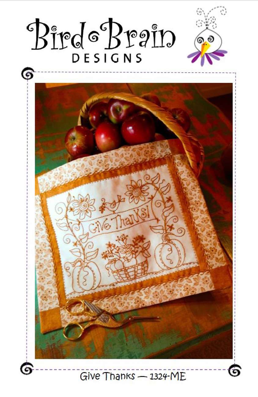 Gorgeous Give Thank Table Topper Machine Embroidery Pattern - Elevate Your Decor!